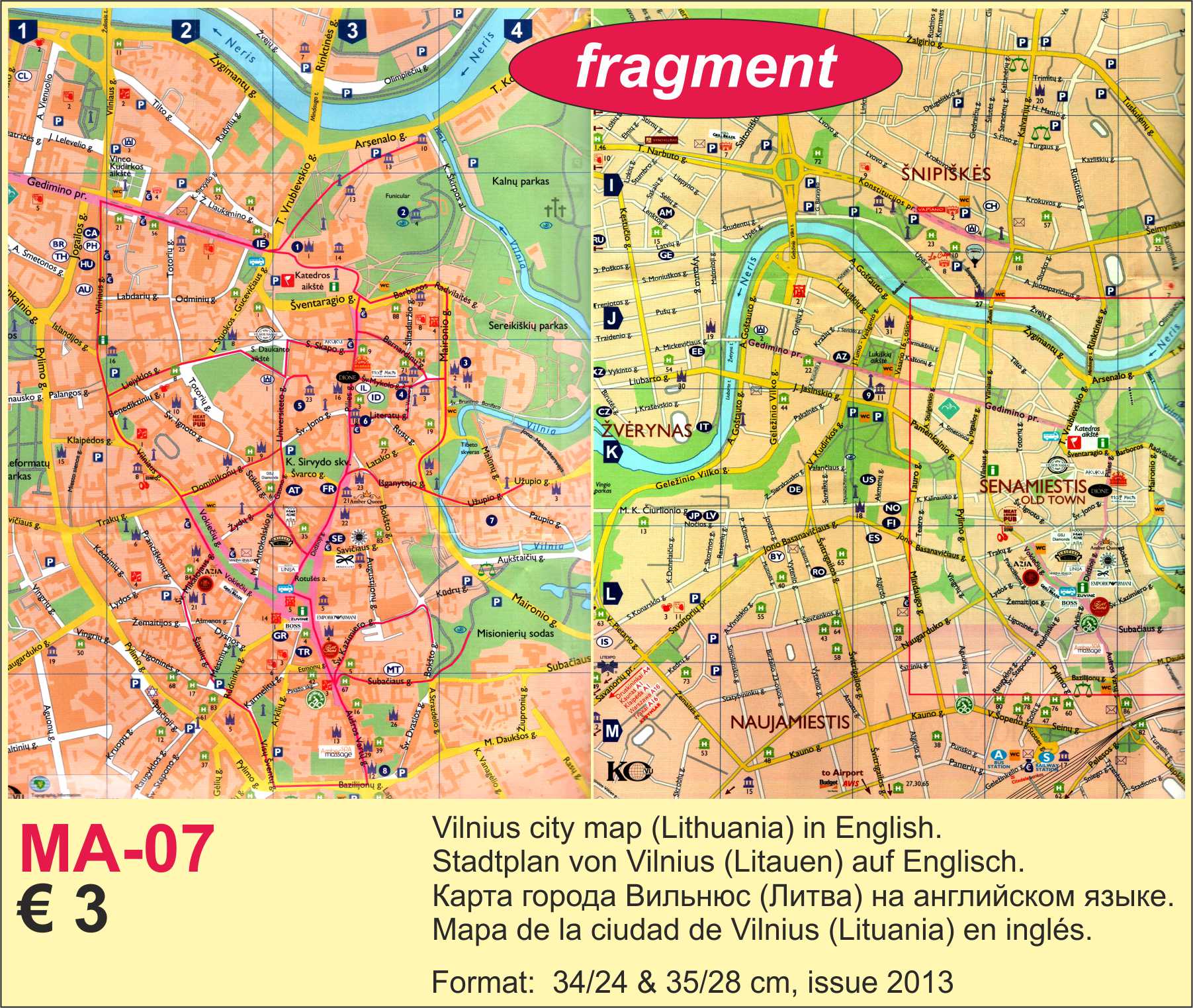 Map of Vilnius Lithuania